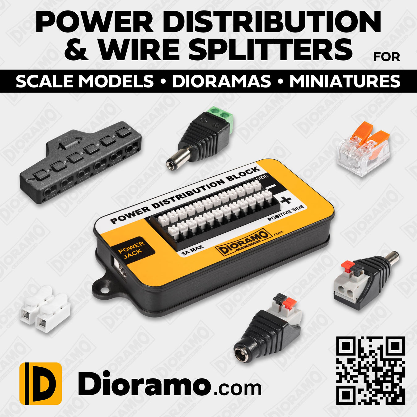 Dioramo Scale Modeling Power Distribution Wire Splitters LED Wiring Electrical Lighting LEDs Wires Adapters Plugs Electricity Lights Diorama Models Miniatures DIY