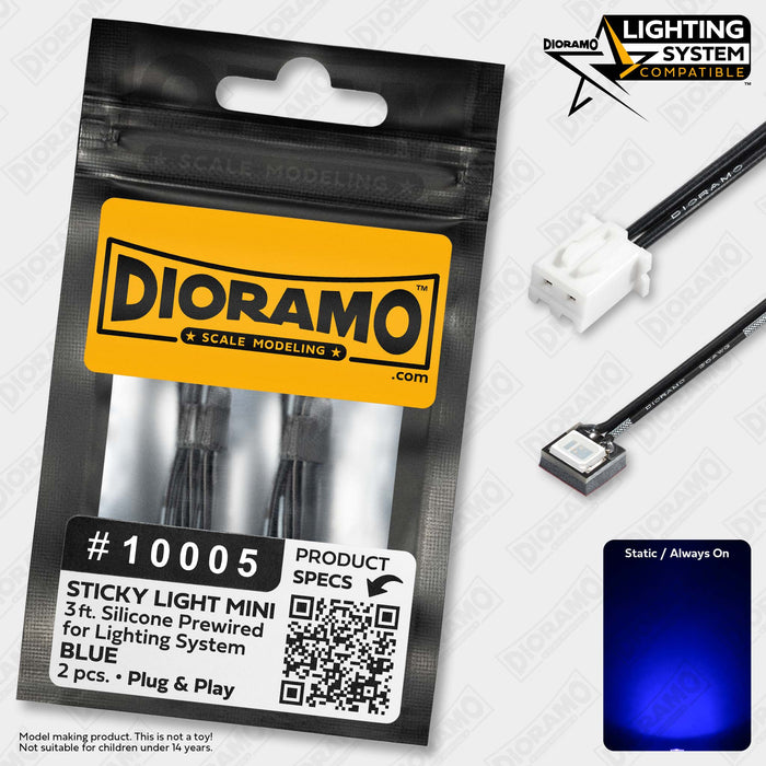Sticky Light Mini Blue. Prewired for Lighting System. 2 pcs.