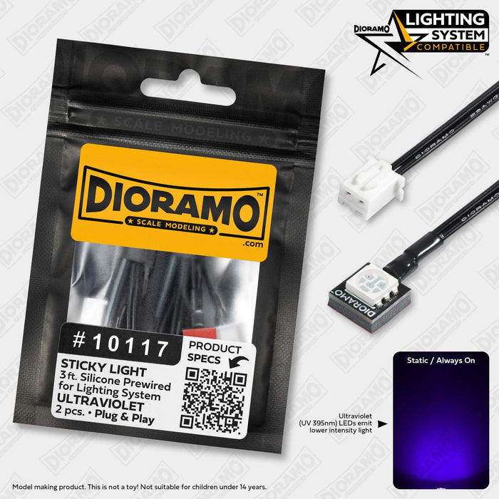 Sticky Light Ultraviolet. Prewired for Lighting System. 2 pcs.