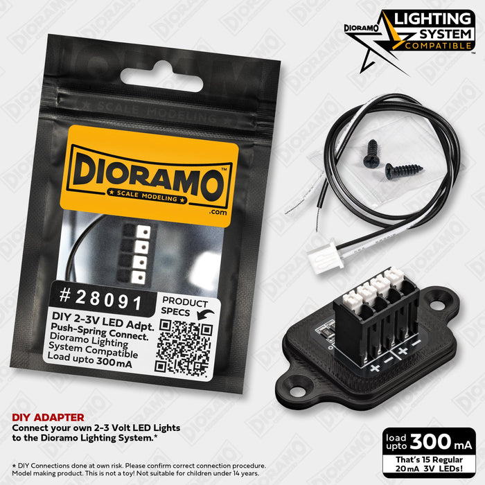 DIY 3V LED Light Adapter for Lighting System - Push Spring Connectors