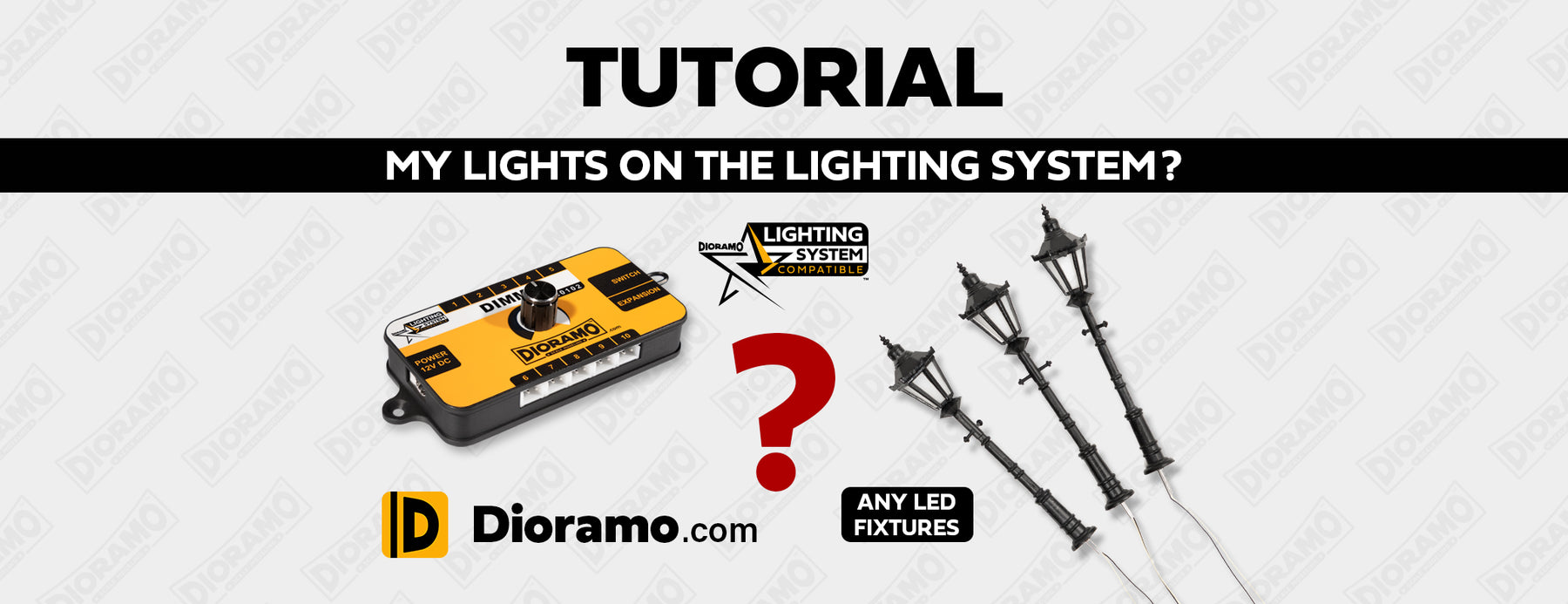 Will my LED Light Fixtures work with the Dioramo Lighting System?