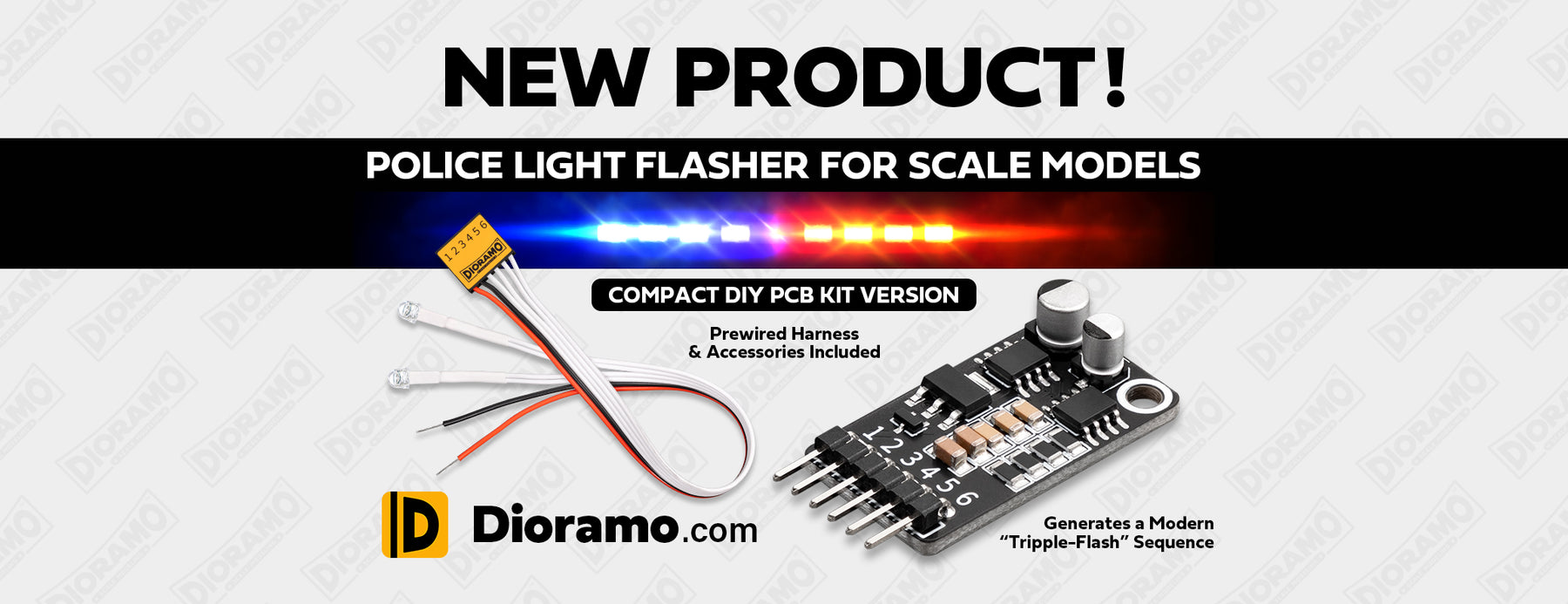 New Product: Police Light Flasher Kit for Scale Models – Compact DIY PCB Version