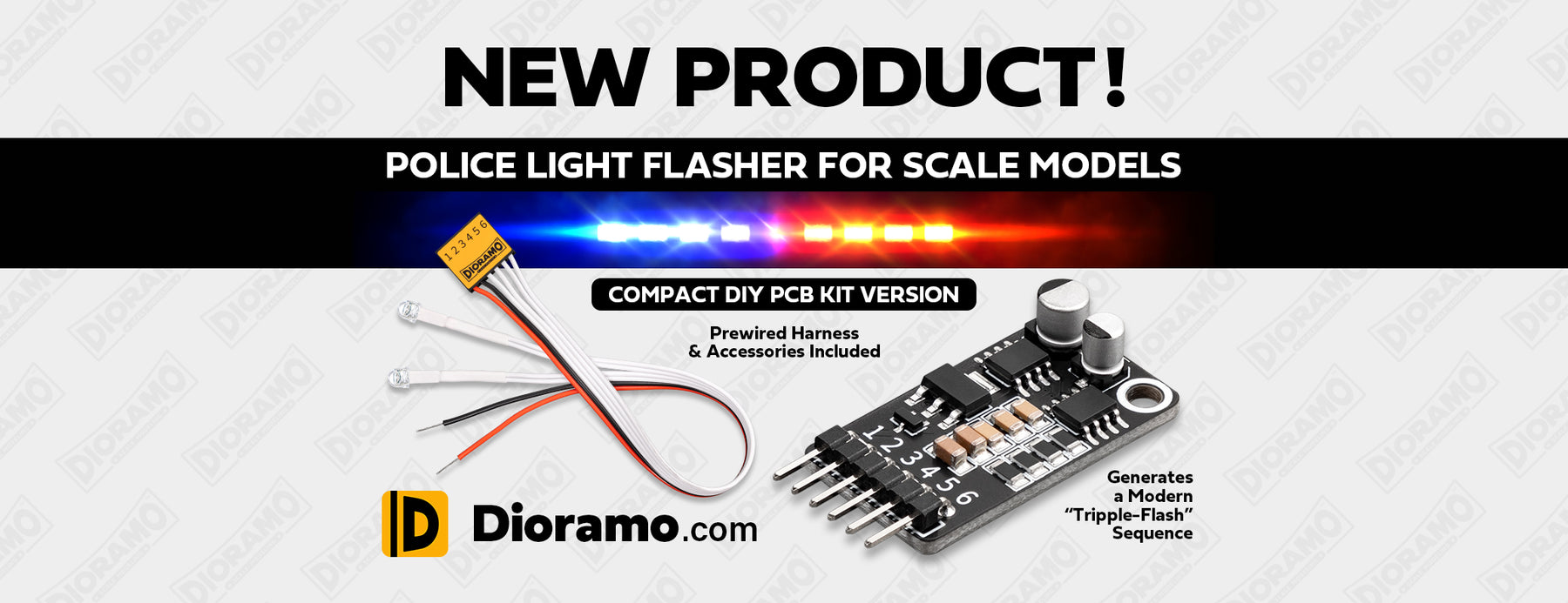 New Product: Police Light Flasher Kit for Scale Models – Compact DIY PCB Version