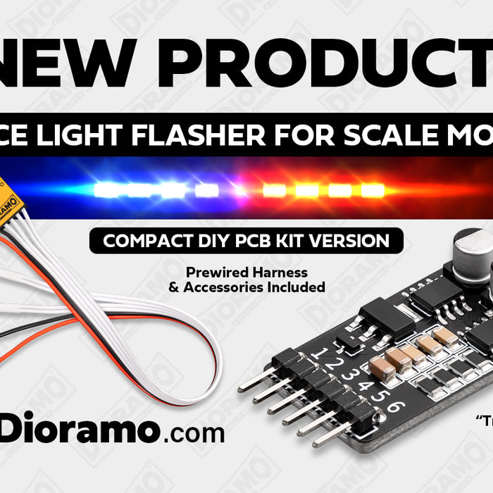 New Product: Police Light Flasher Kit for Scale Models – Compact DIY PCB Version