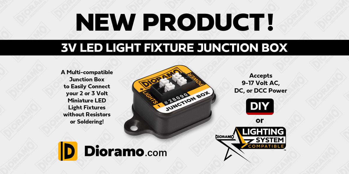New Product: 3V LED Miniature Light Fixture Junction Box — Dioramo ...