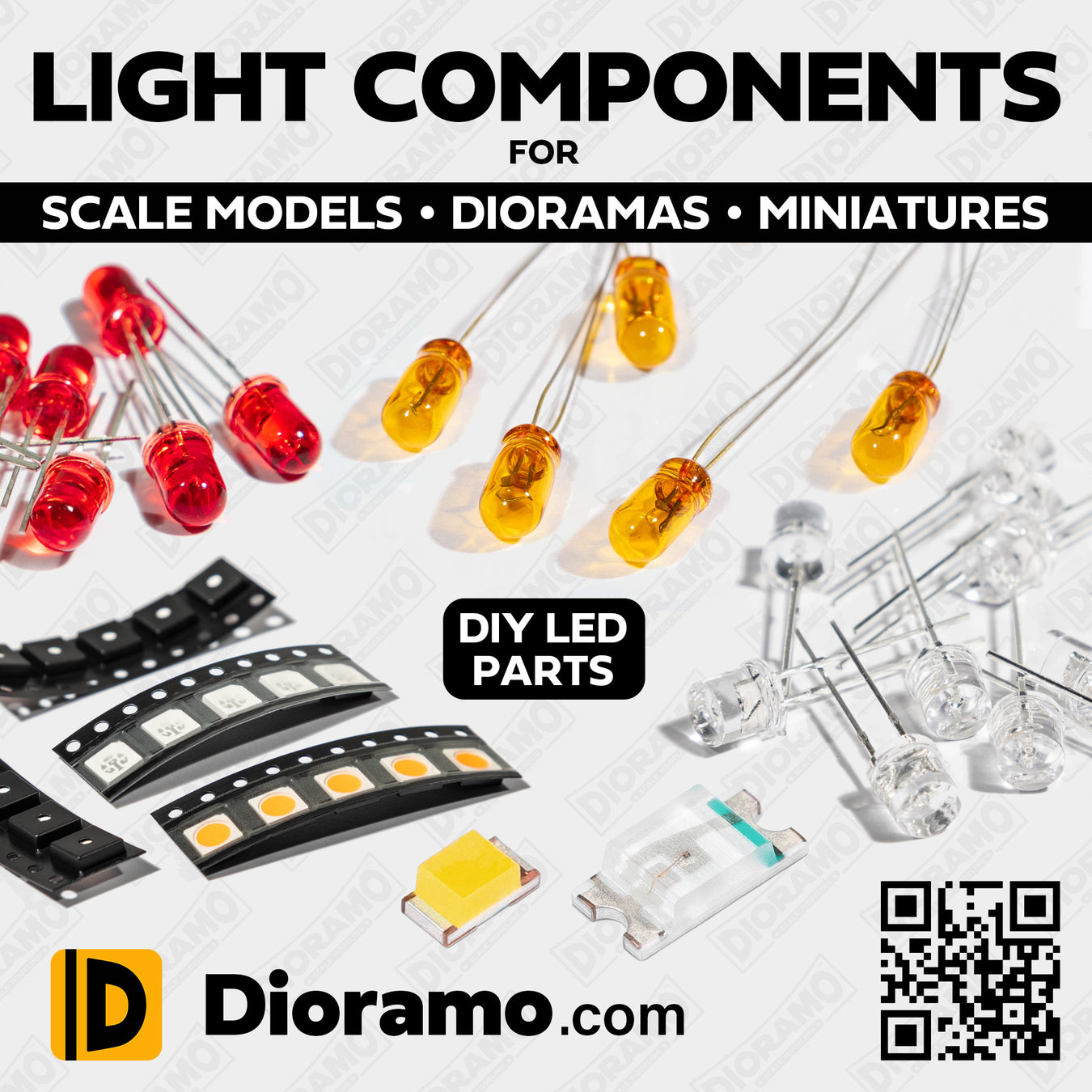 Dioramo LED Components DIY Parts Scale Models Lights Diorama LEDs Incandescent Filament Bulbs Miniatures Hobbies Die-cast Dollhouse Legos Bricks Projects RC Hobby Train Railroad