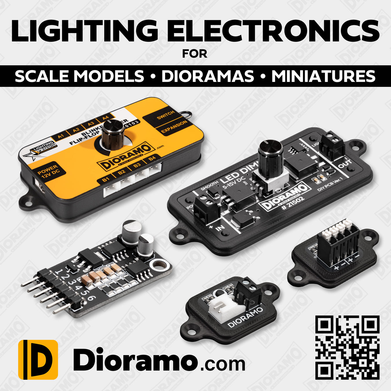 Dioramo Scale Modeling Lighting Electronics LED Lights Models Diorama Miniature Layout Model Railroad Trains Buildings Scenery Control Effects Toys Hobby LEDs DIY Projects Hobbies