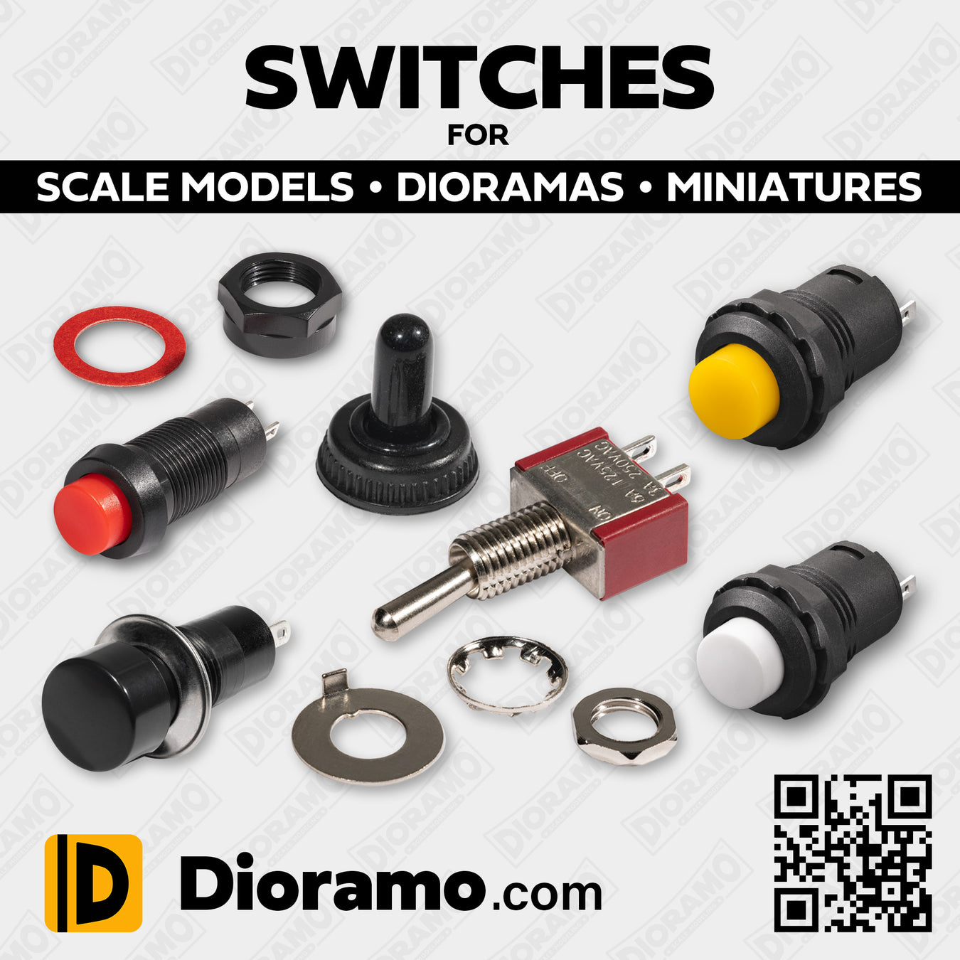 Dioramo Scale Modeling Switches Scale Models Diorama Switching Toggle Push Button Miniatures Electronic Components DIY Projects Wiring LED LEDs Wire Soldering Powering Lights Electrical Light Hobby