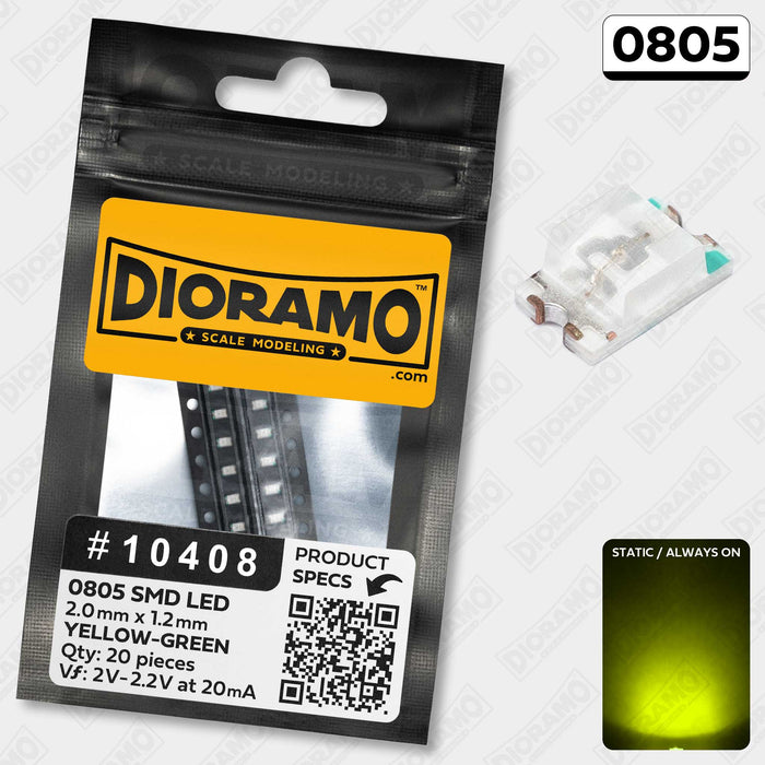 0805 Yellow-Green SMD LED. 20 pcs.