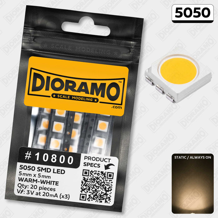 5050 Warm-White SMD LED. 20 pcs.