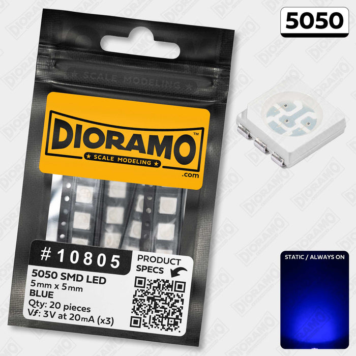 5050 Blue SMD LED. 20 pcs.