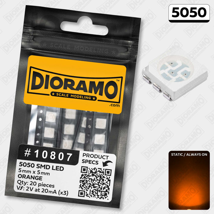 5050 Orange SMD LED. 20 pcs.