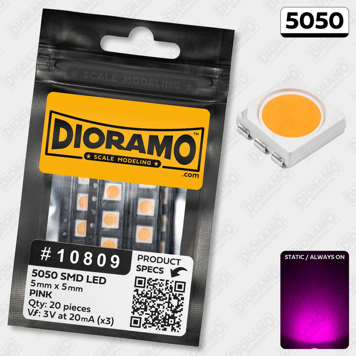 5050 Pink SMD LED. 20 pcs.