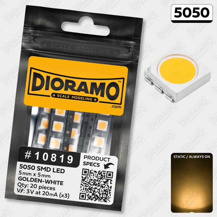 5050 Golden-White SMD LED. 20 pcs.