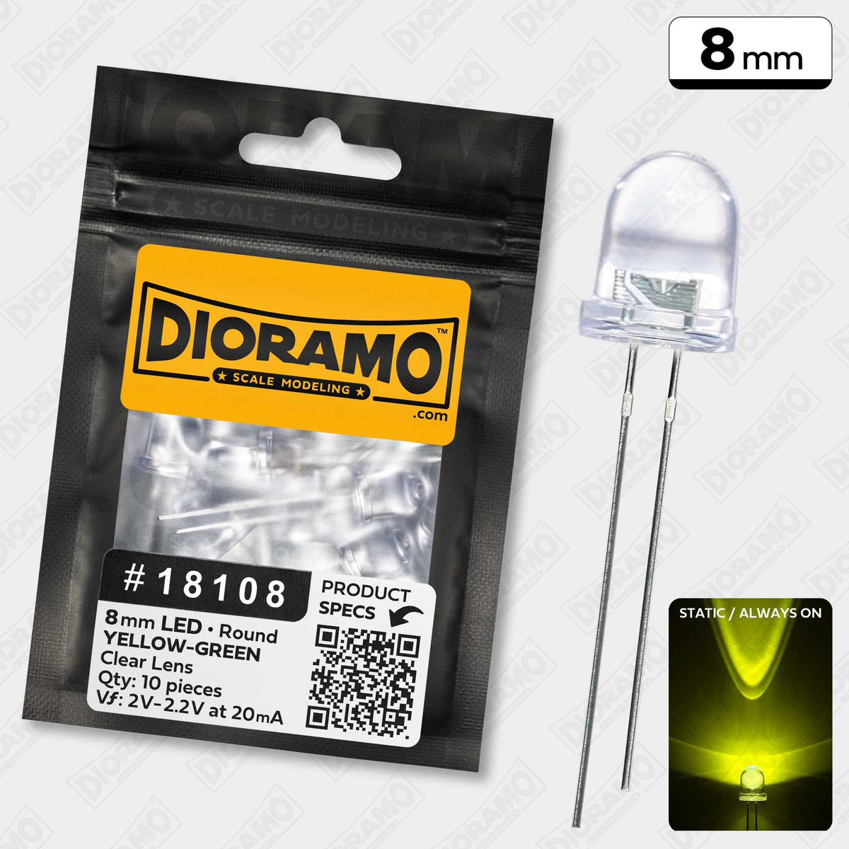 EDGELEC 50pcs 12 Volt 1.8mm Yellow LED Lights Emitting - View #8