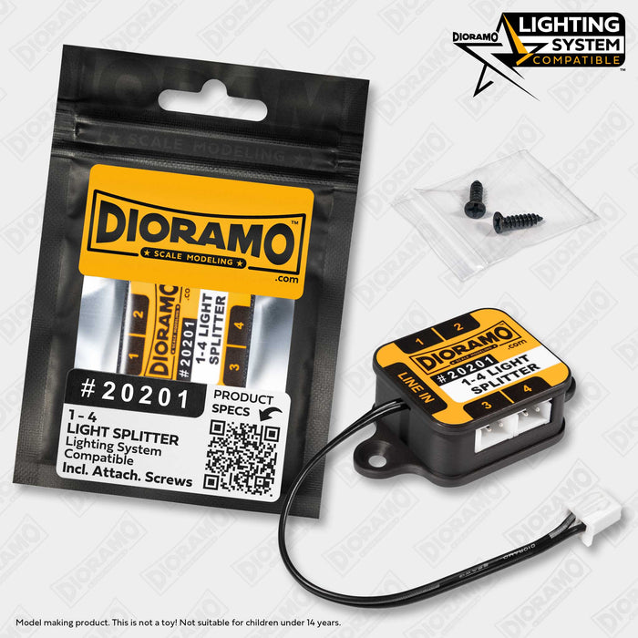 1-4 Light Splitter for Dioramo Lighting System