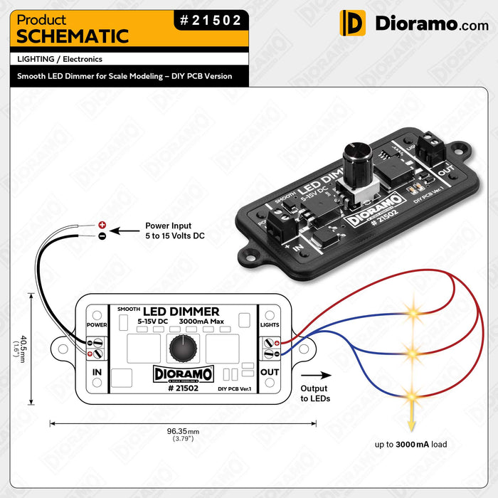 Smooth LED Dimmer for Scale Modeling – DIY PCB Version