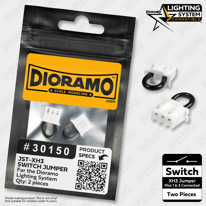 JST-XH3 Switch Jumper for Dioramo Lighting System. 2 pcs.