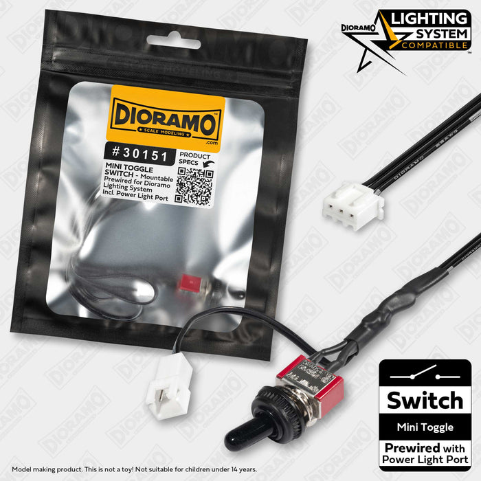 Switch ON-OFF Mini Toggle Prewired for Dioramo Lighting System