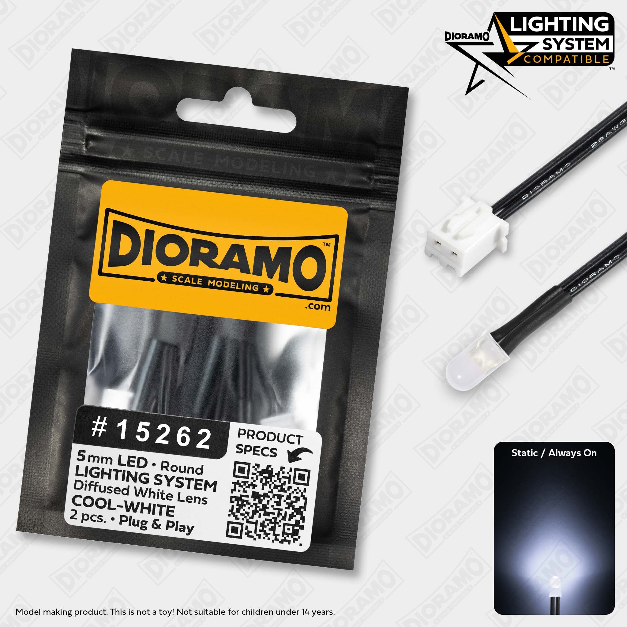 Scale Sp Led Prewired LED Lights for Scale Models, Dioramas, Miniatures, Hobbies ...