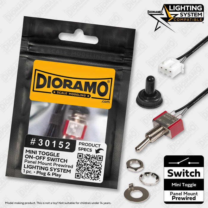 Switch ON-OFF Mini Toggle Prewired for Dioramo Lighting System