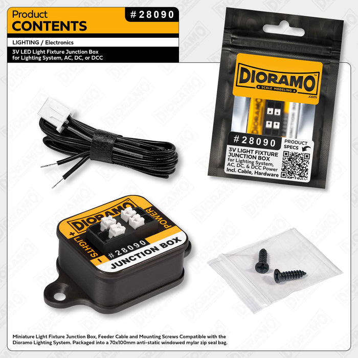 Model Train Box Resistors 3V LED Light Fixture Junction Box for Lighting System, AC, DC, or DCC ...